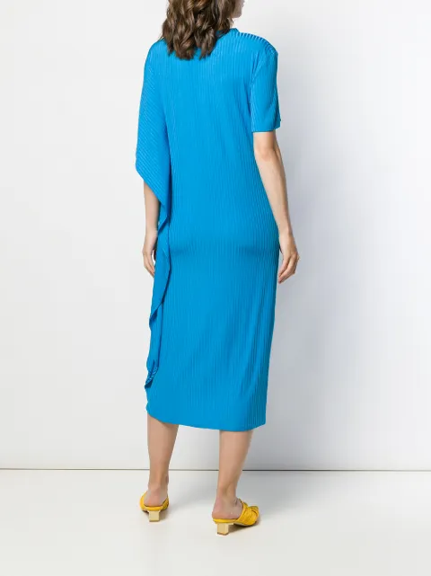 Aalto Asymmetric Jersey Dress - Blue