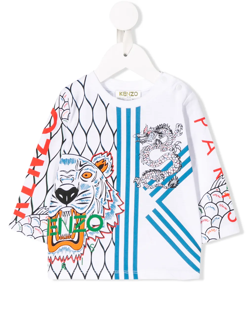 фото Kenzo kids топ с принтом tiger