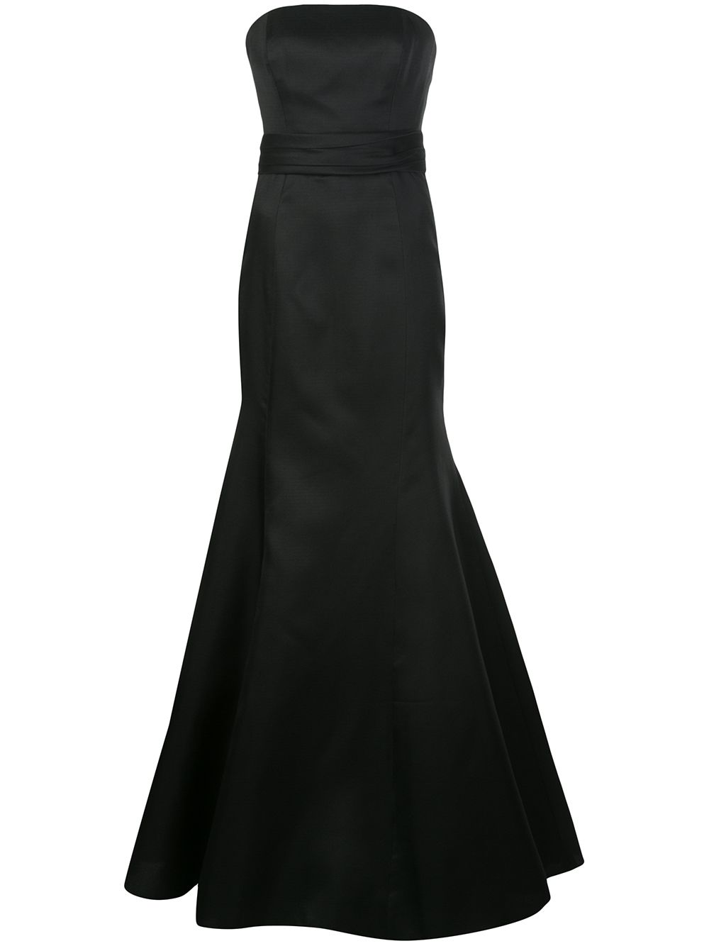 strapless fishtail floor-length gown