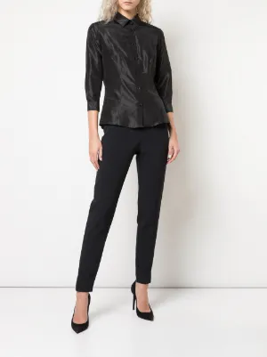 Chemisier En Soie CAROLINA HERRERA - Taille 40, Occasion Très Bon état, Luxe