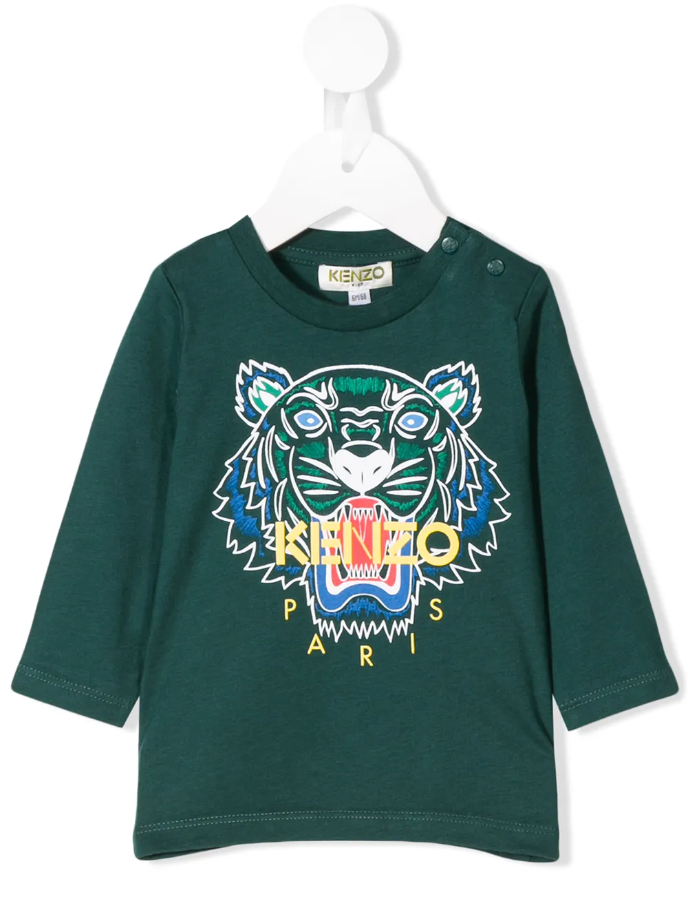 фото Kenzo kids топ с вышивкой tiger