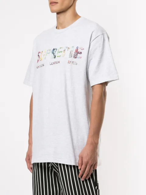Shop Supreme Crystals-print T-shirt 