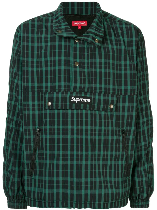 supreme plaid pullover