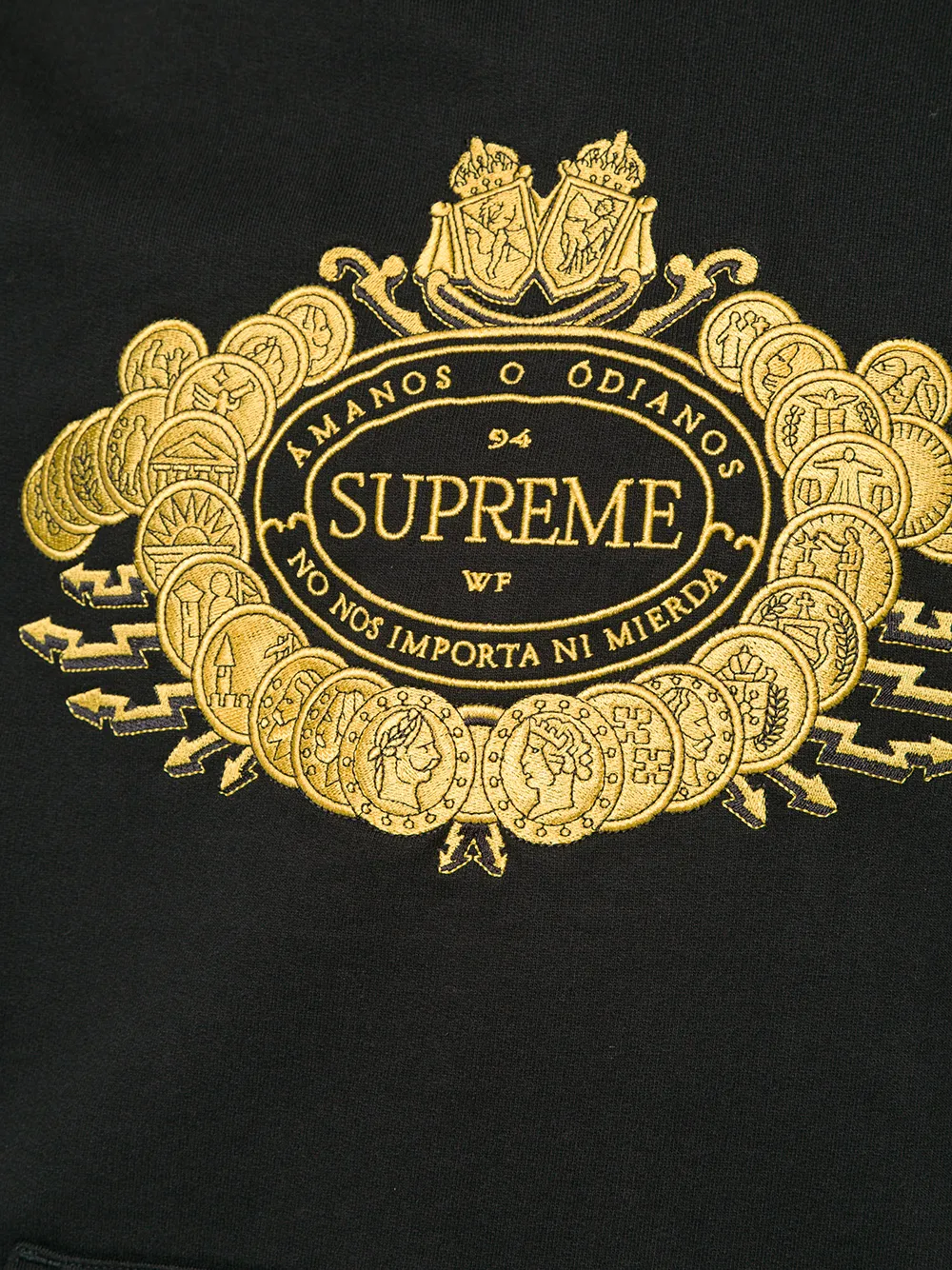 Supreme Sweater met tekst Zwart
