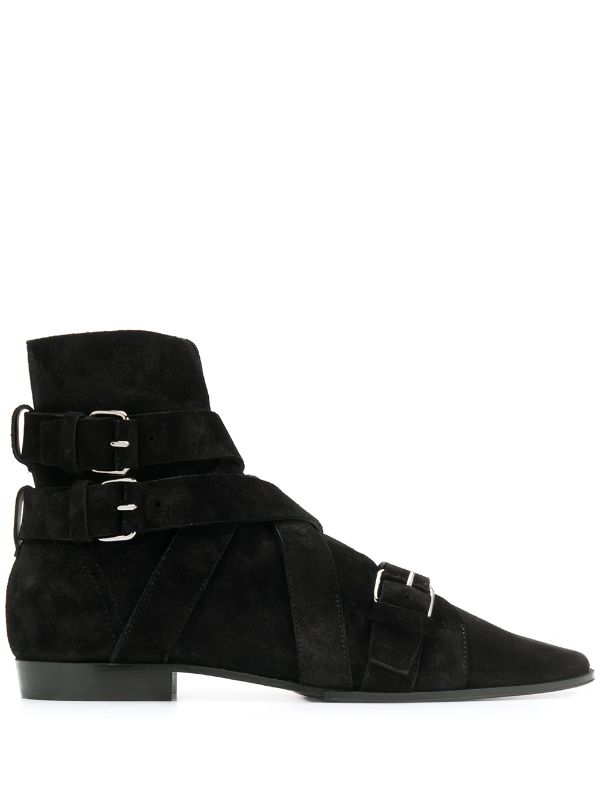 balmain suede ankle boots