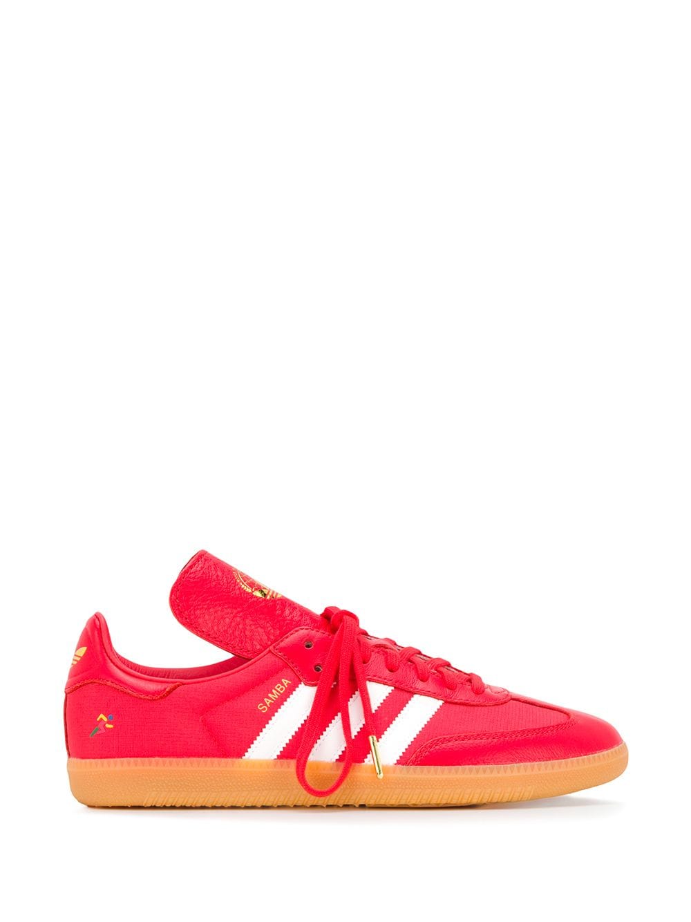 red samba trainers