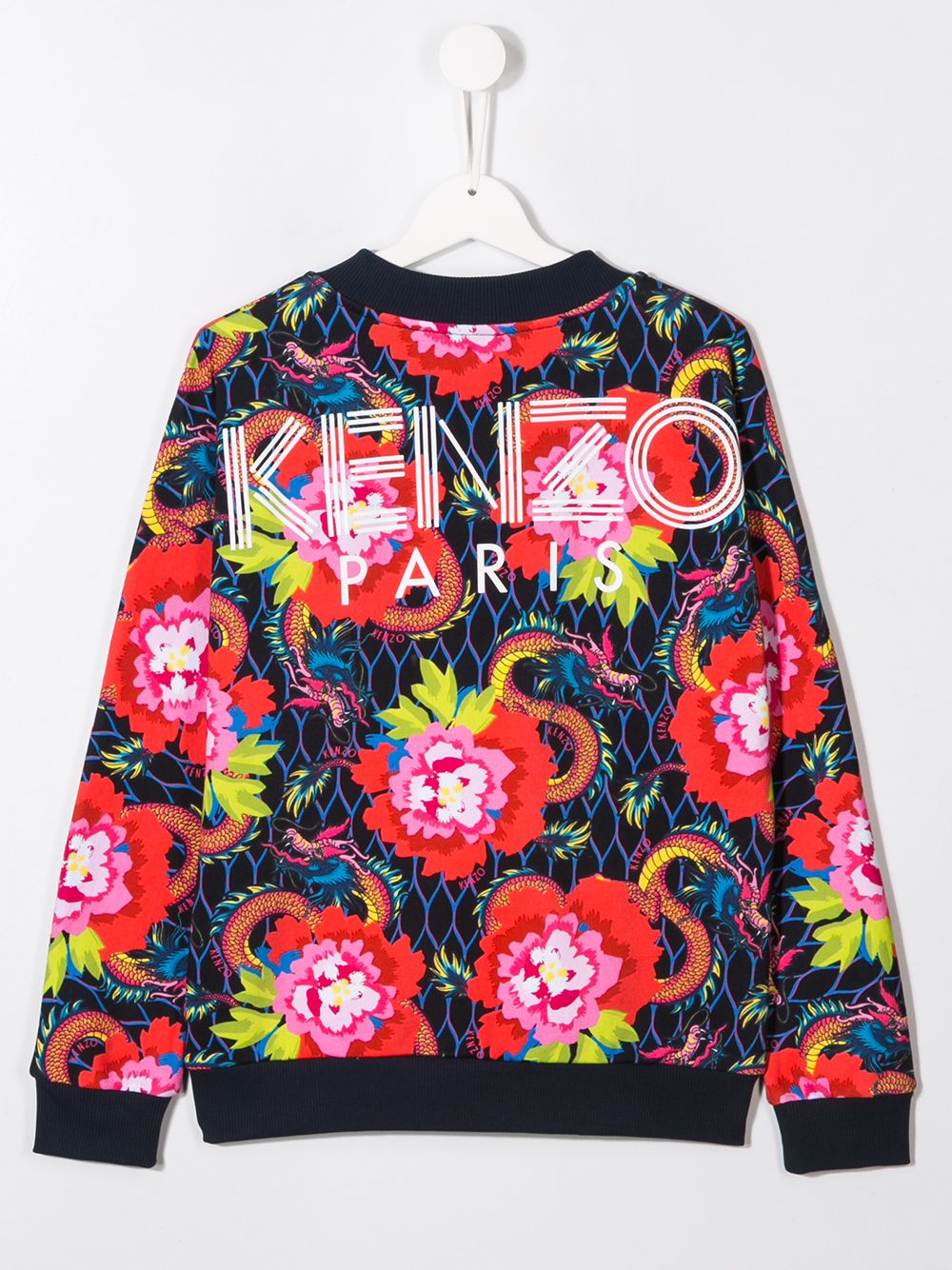 фото Kenzo Kids толстовка с цветочным принтом