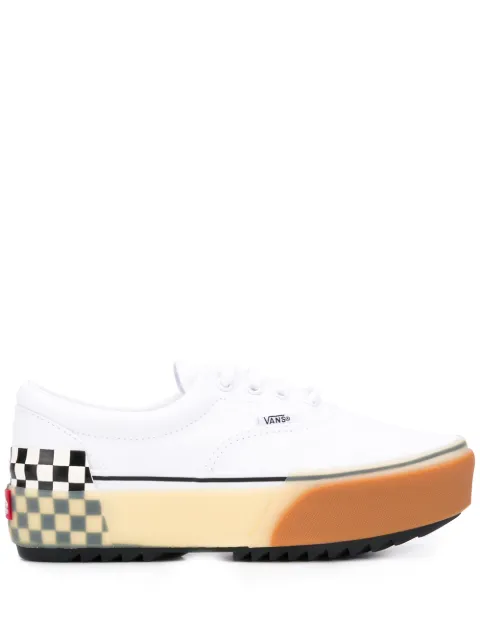 era stacked check platform sneaker