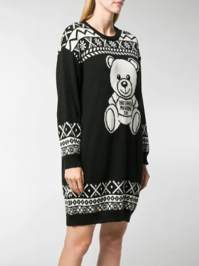 Moschino Teddy Bear jumper dress black 
