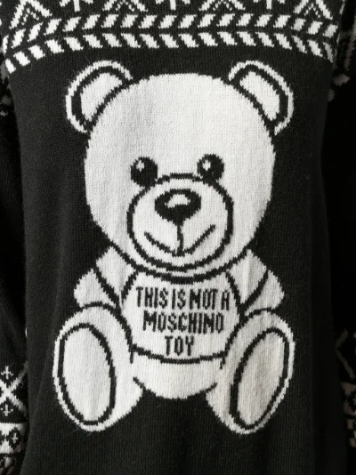 Moschino Teddy Bear jumper dress black | MODES