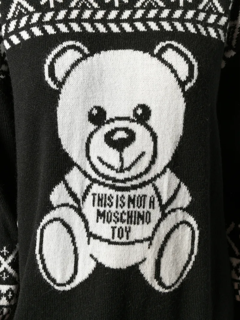 Moschino Teddy Bear jumper dress black 