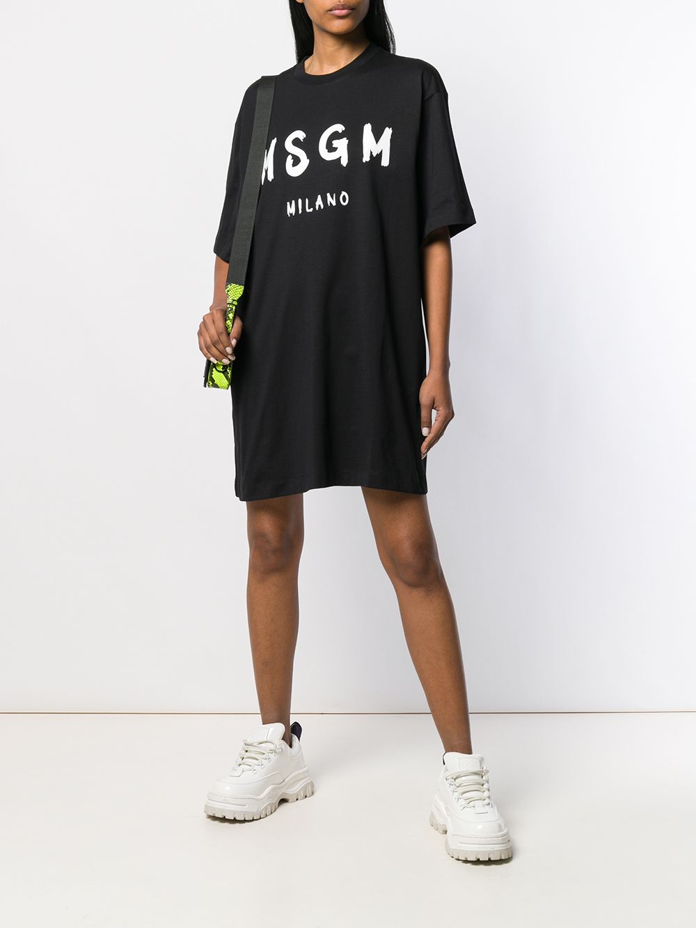 фото MSGM платье-футболка с логотипом