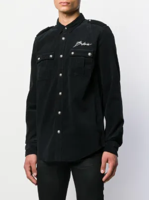 balmain military shirt