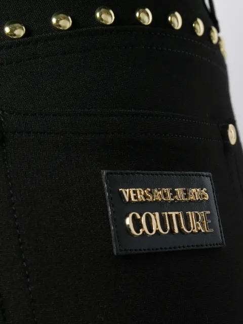 VERSACE JEANS COUTURE STUD-DETAIL SKINNY TROUSERS