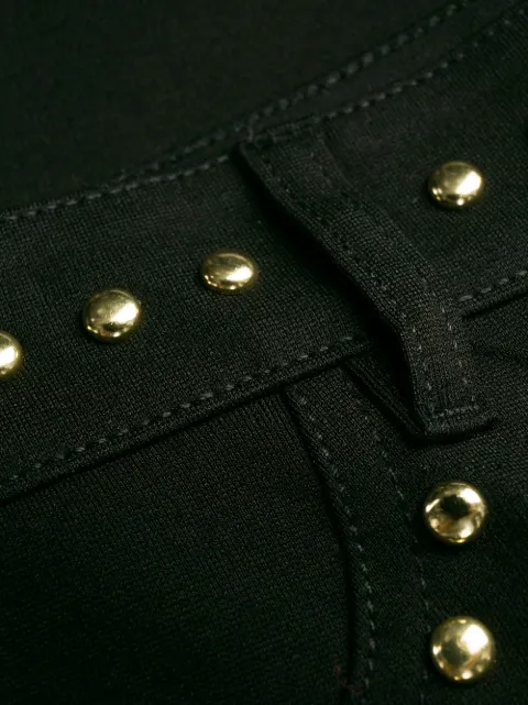 VERSACE JEANS COUTURE STUD-DETAIL SKINNY TROUSERS