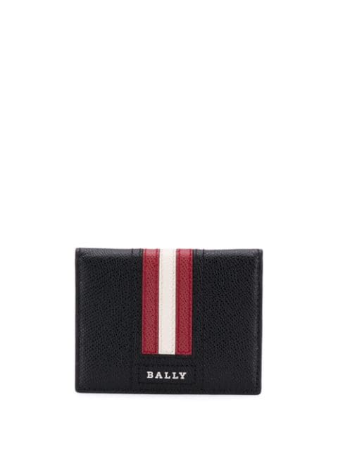 Bally محفظة بشريط مخطط وشعار 