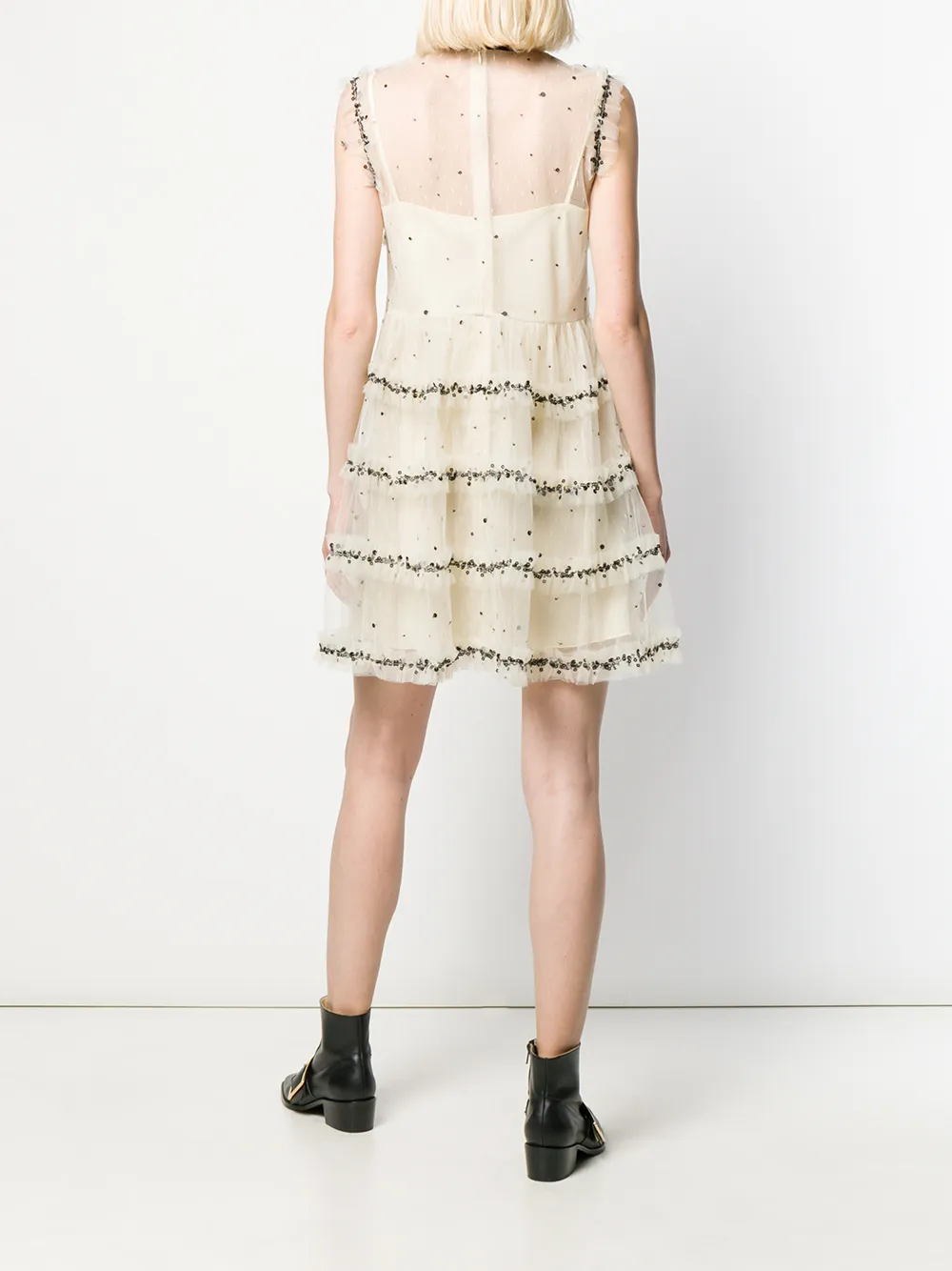 RED Valentino Tule jurk Beige