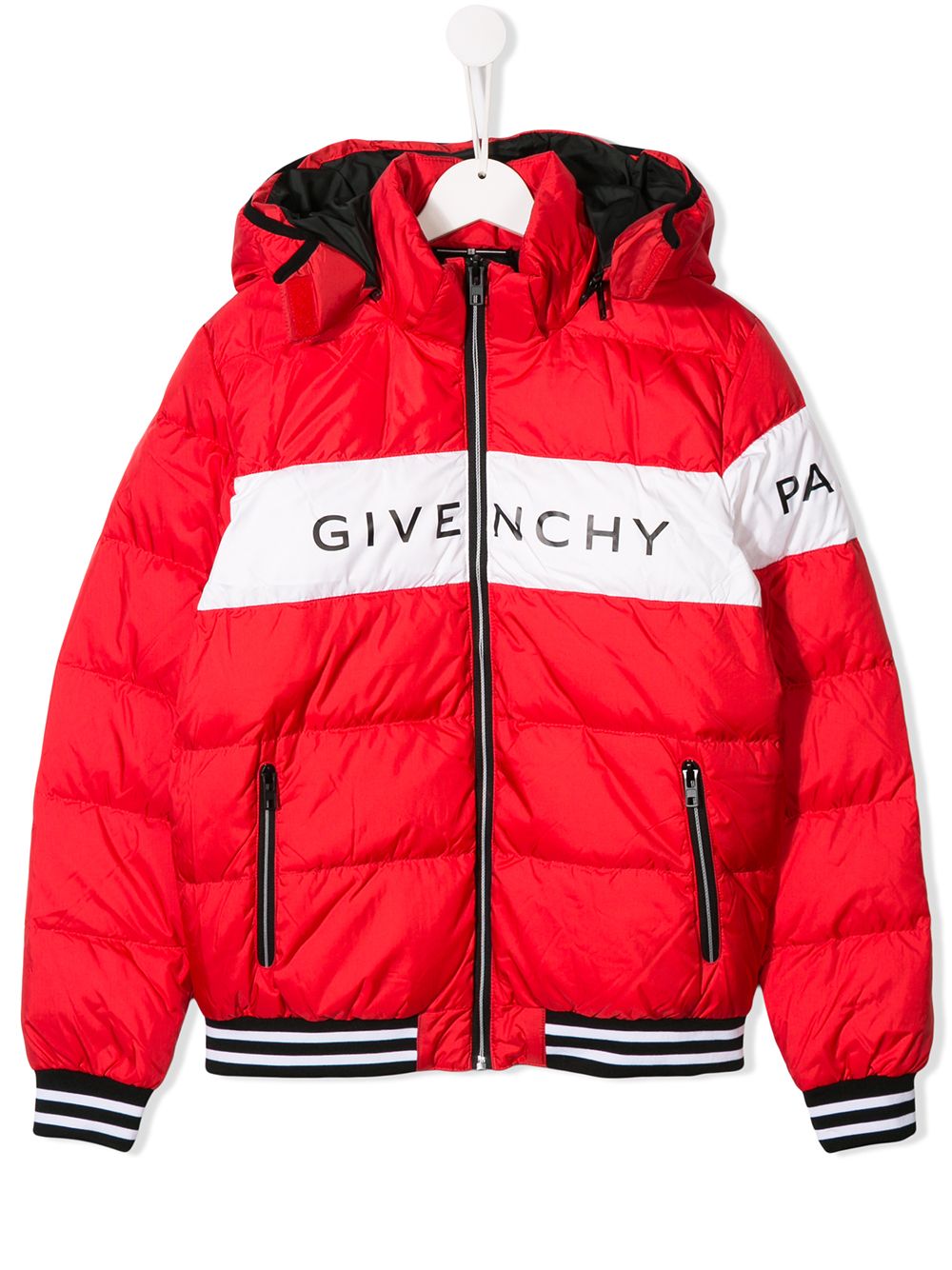 фото Givenchy Kids пуховик с капюшоном