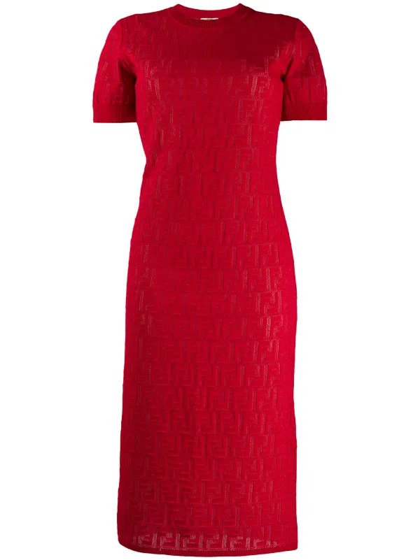 fendi red dress