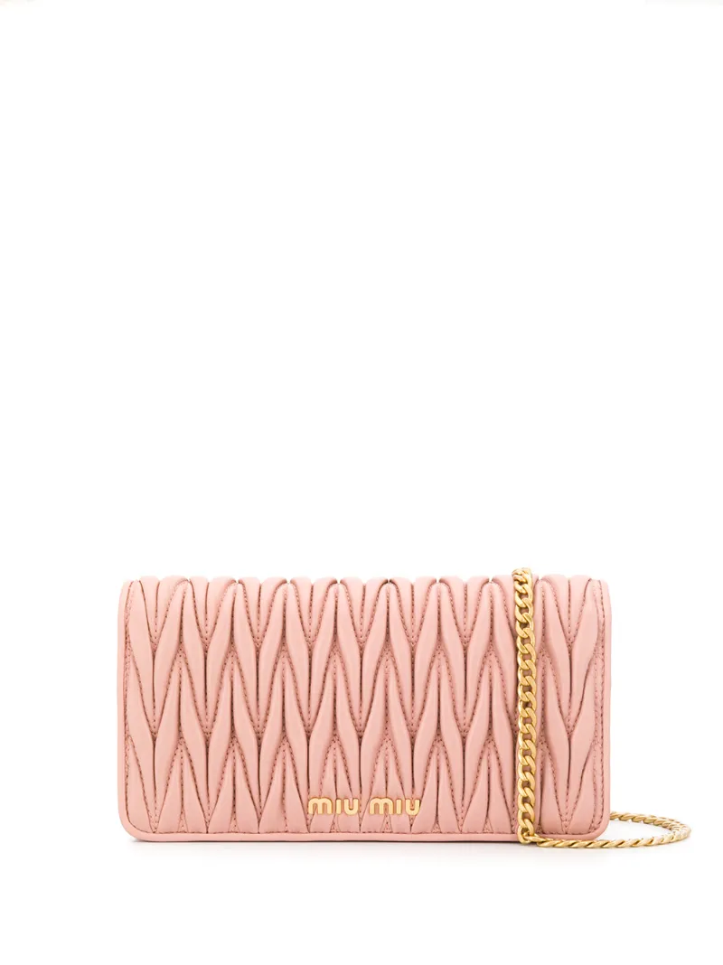 Miu Miu стеганый кошелек на цепочке