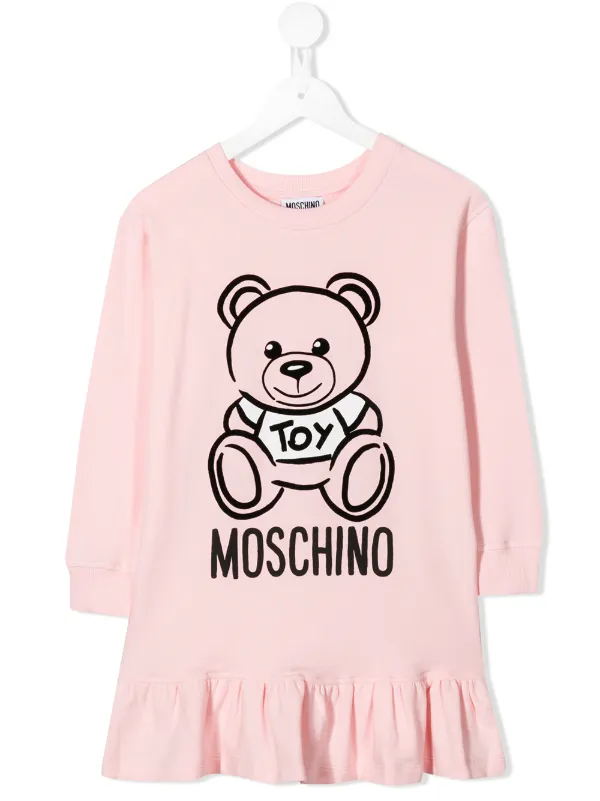 Moschino Kids Jurk Met Teddy Logoprint Farfetch