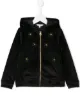 الصورة 1 من Little Marc Jacobs سترة بغطاء رأس وزهور مرصعة
