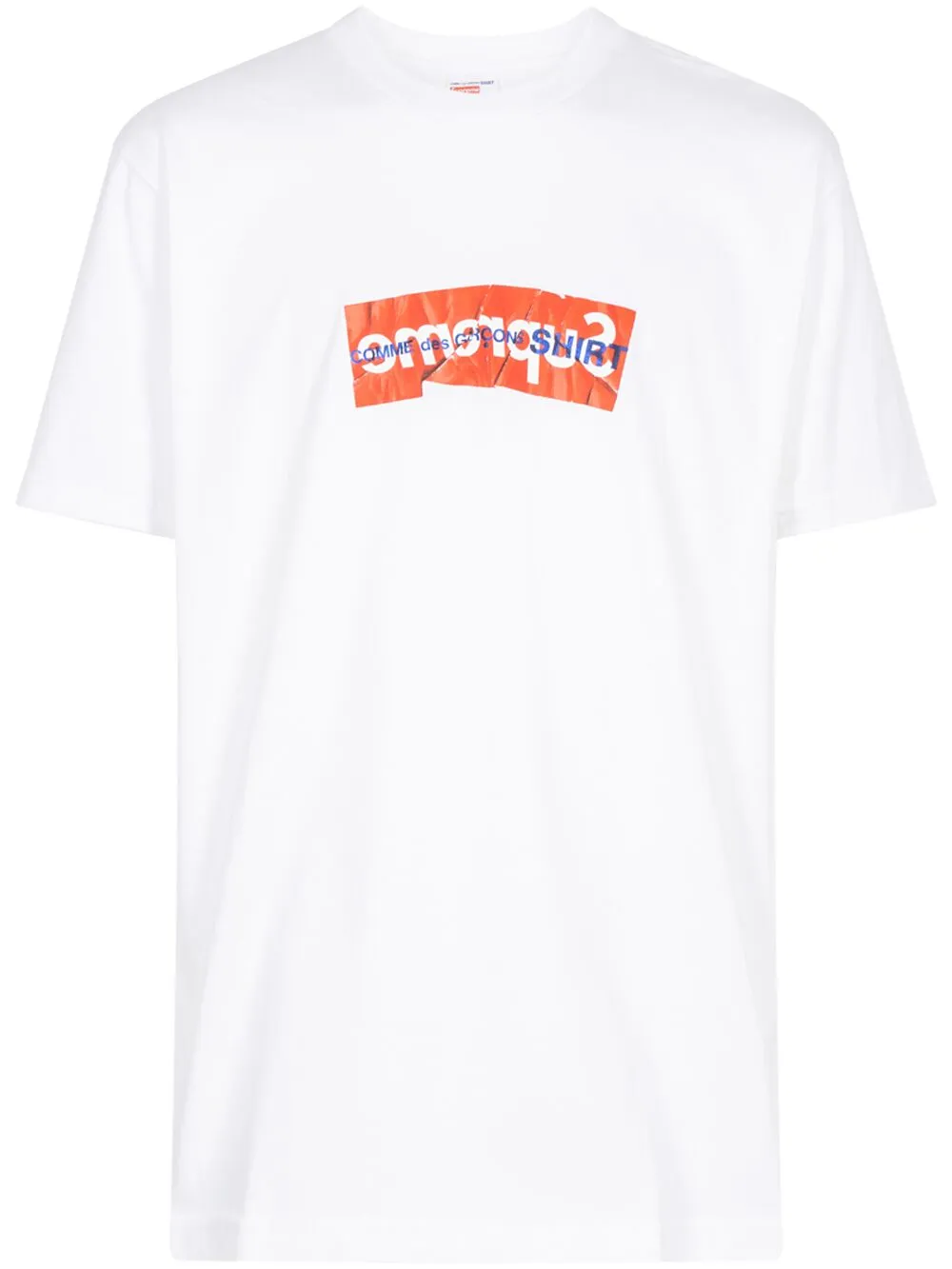 Supreme x Comme Des Garçons logo-print T-shirt - White