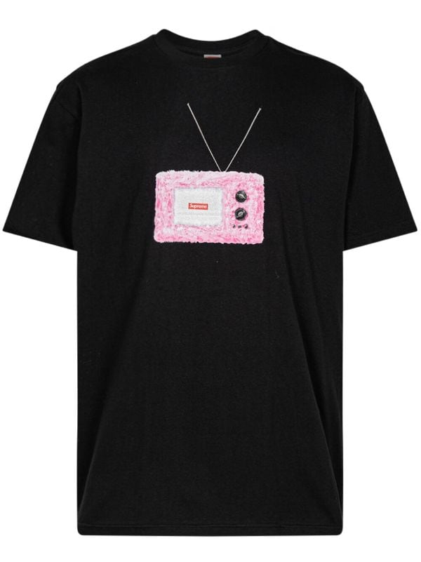 Supreme TV-print Cotton T-shirt - Farfetch