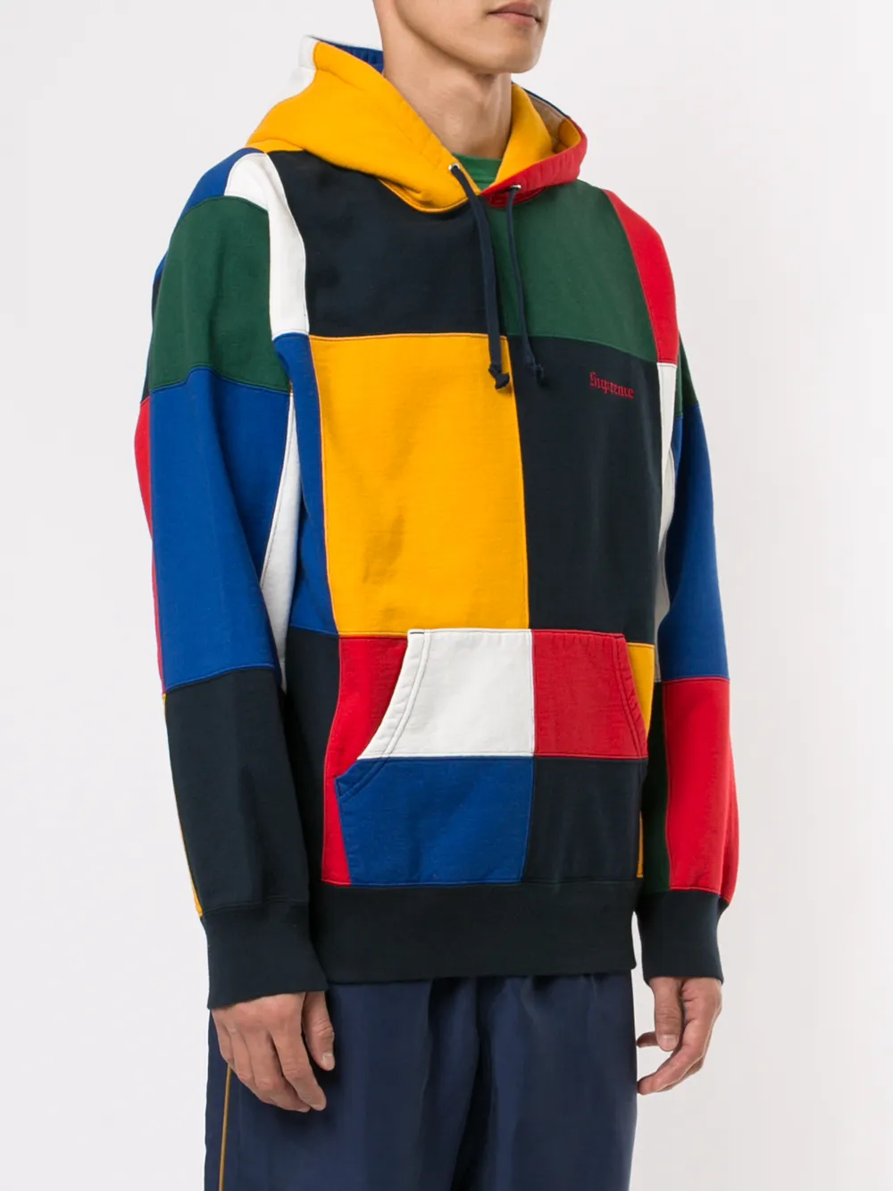supreme hoodie patchwork