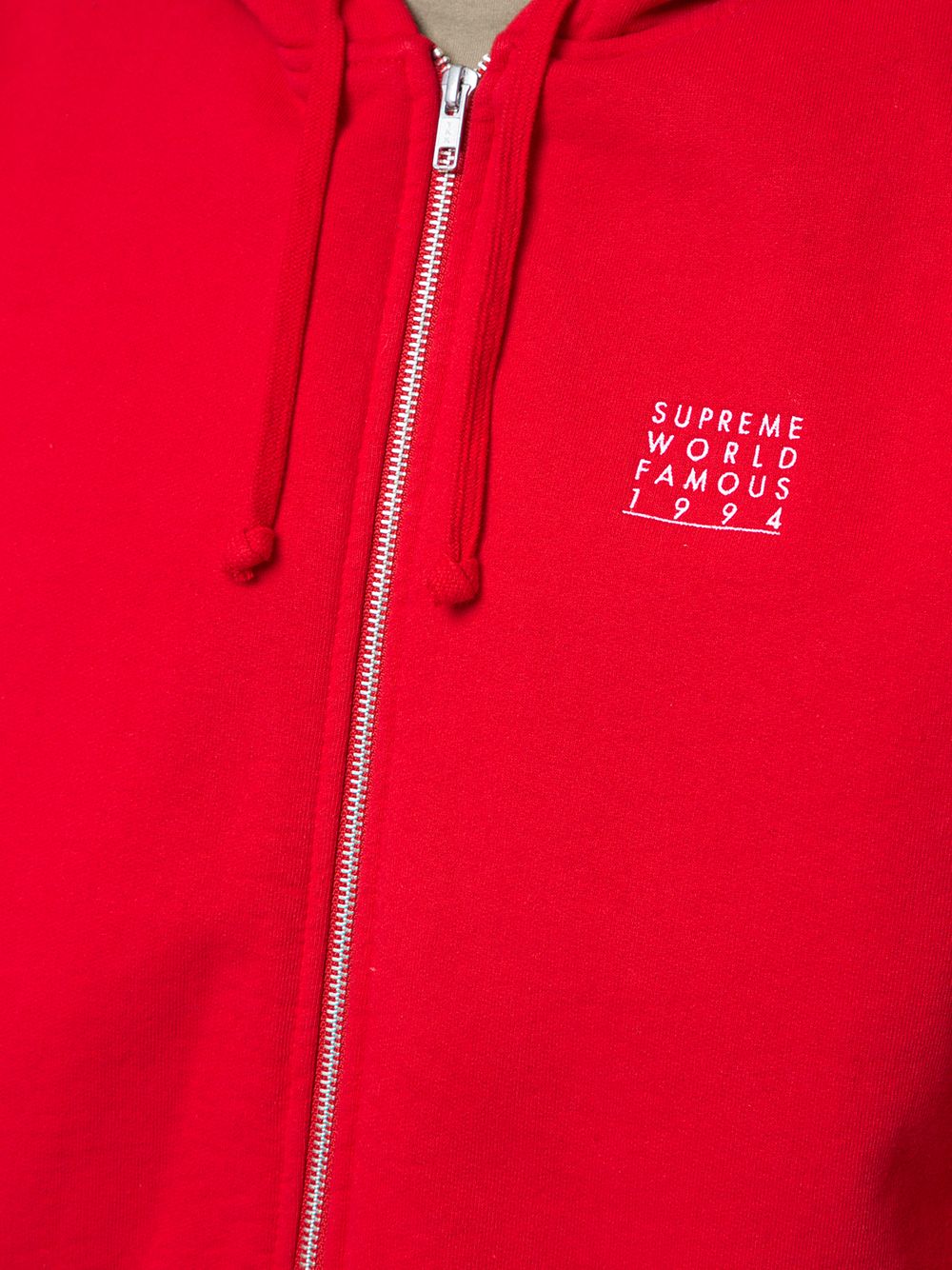 supreme world famous zip up hoodie