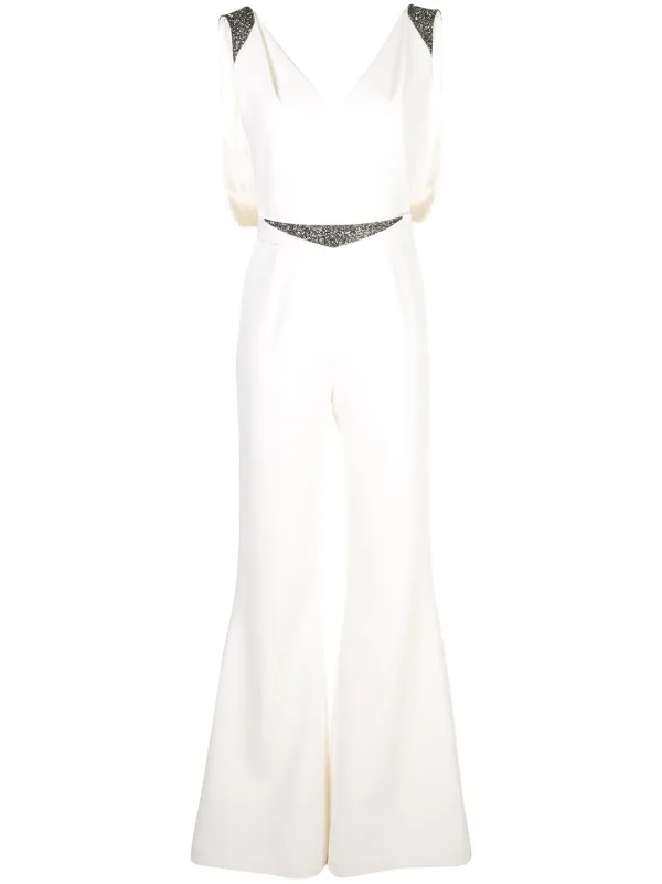 white embellished jumpsuit