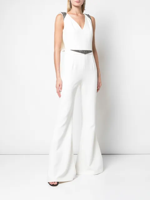 glitter white jumpsuit