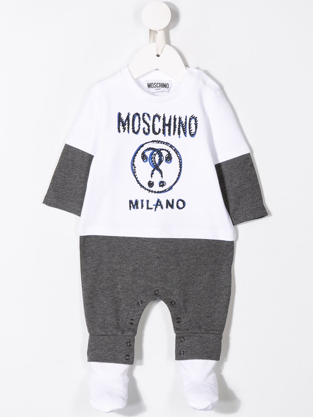 фото Moschino Kids комплект из комбинезона, шапки и нагрудника