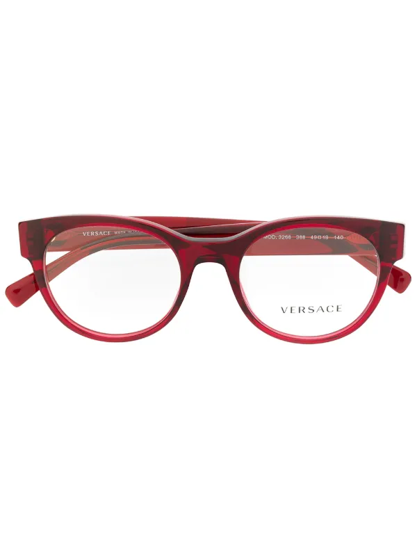 versace red eyeglasses