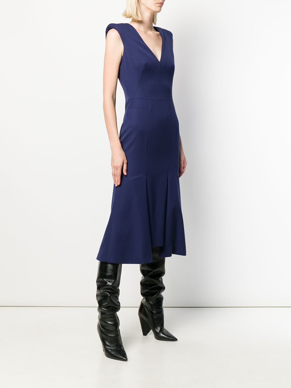 Shop Alexander McQueen flared mi-length dress with Express Delivery ...
