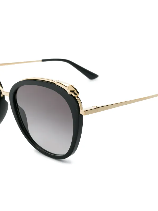 Cartier Eyewear オーバーサイズ サングラス | ブラック | FARFETCH JP