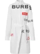 Image 1 of Burberry Horseferry Print Cotton Tie-waist Shirt Dress