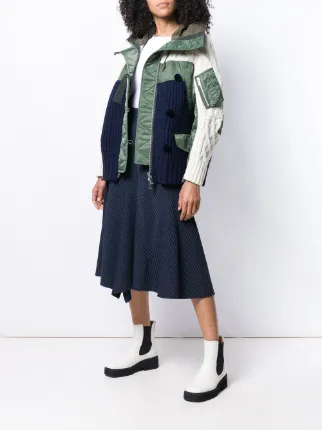 panelled knit jacket展示图