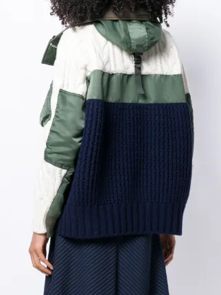 panelled knit jacket展示图