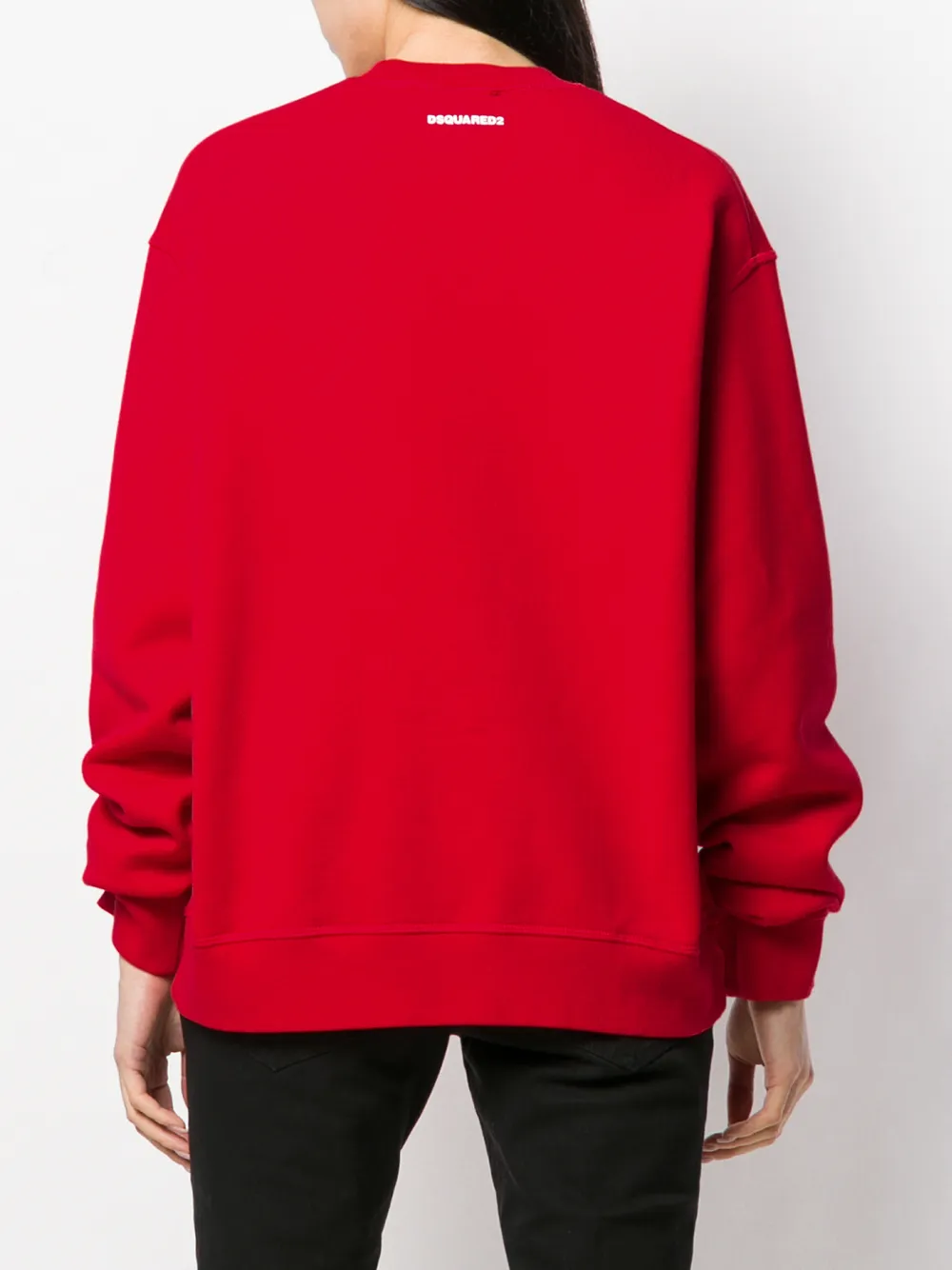 DSQUARED2 Sweater met Iconprint Rood