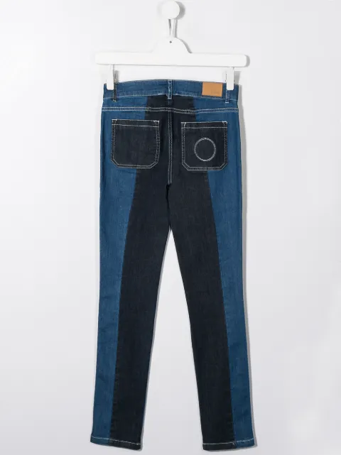 CHLOÉ TEEN TWO TONE DENIM JEANS