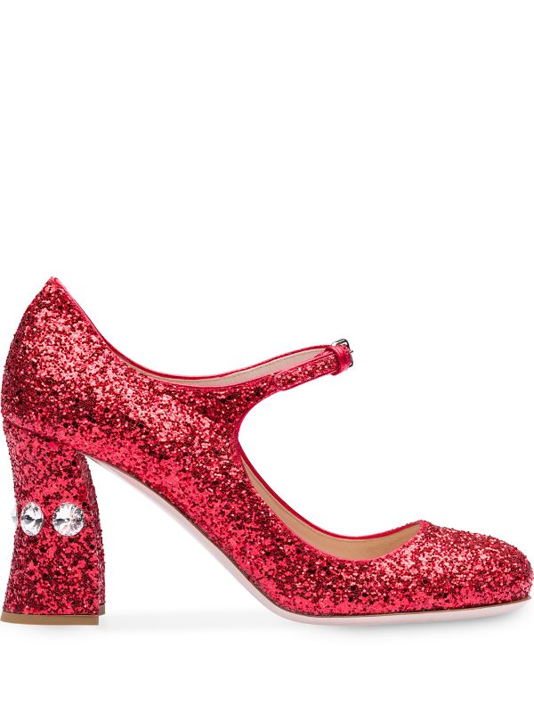 miu miu glitter mary jane