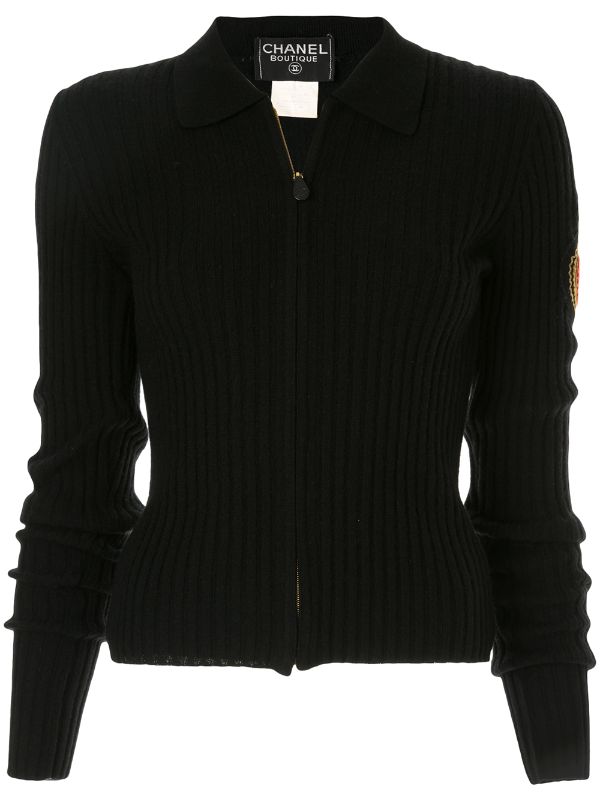 chanel zip sweater