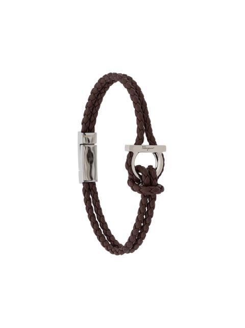 Ferragamo braided leather bracelet