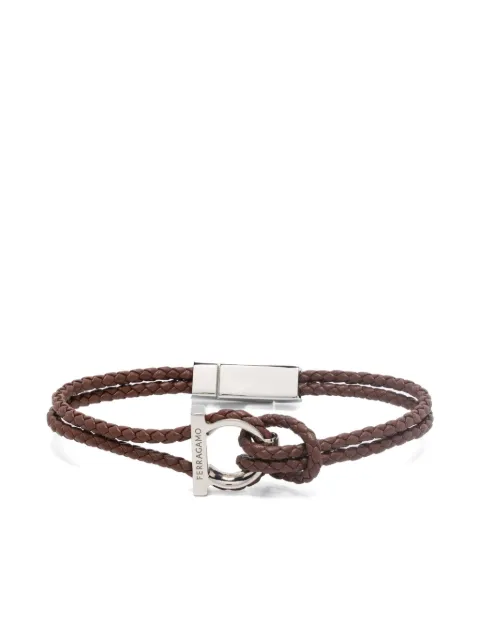 Ferragamo braided leather bracelet