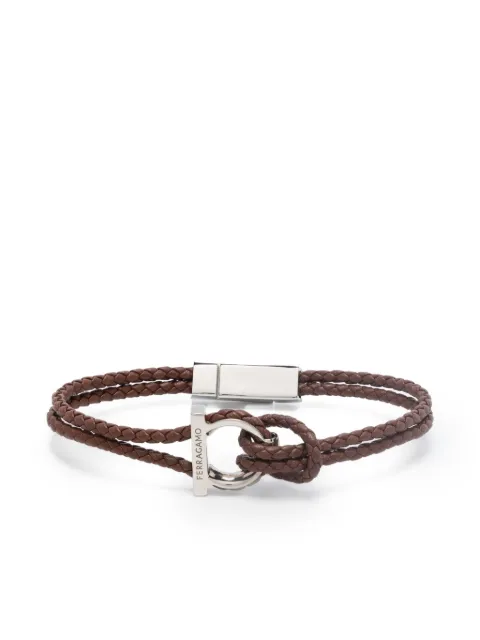 Ferragamo braided leather bracelet