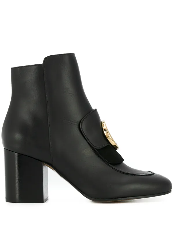 chloe black ankle boots