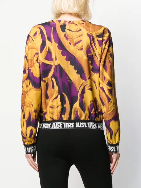 leaf print jumper