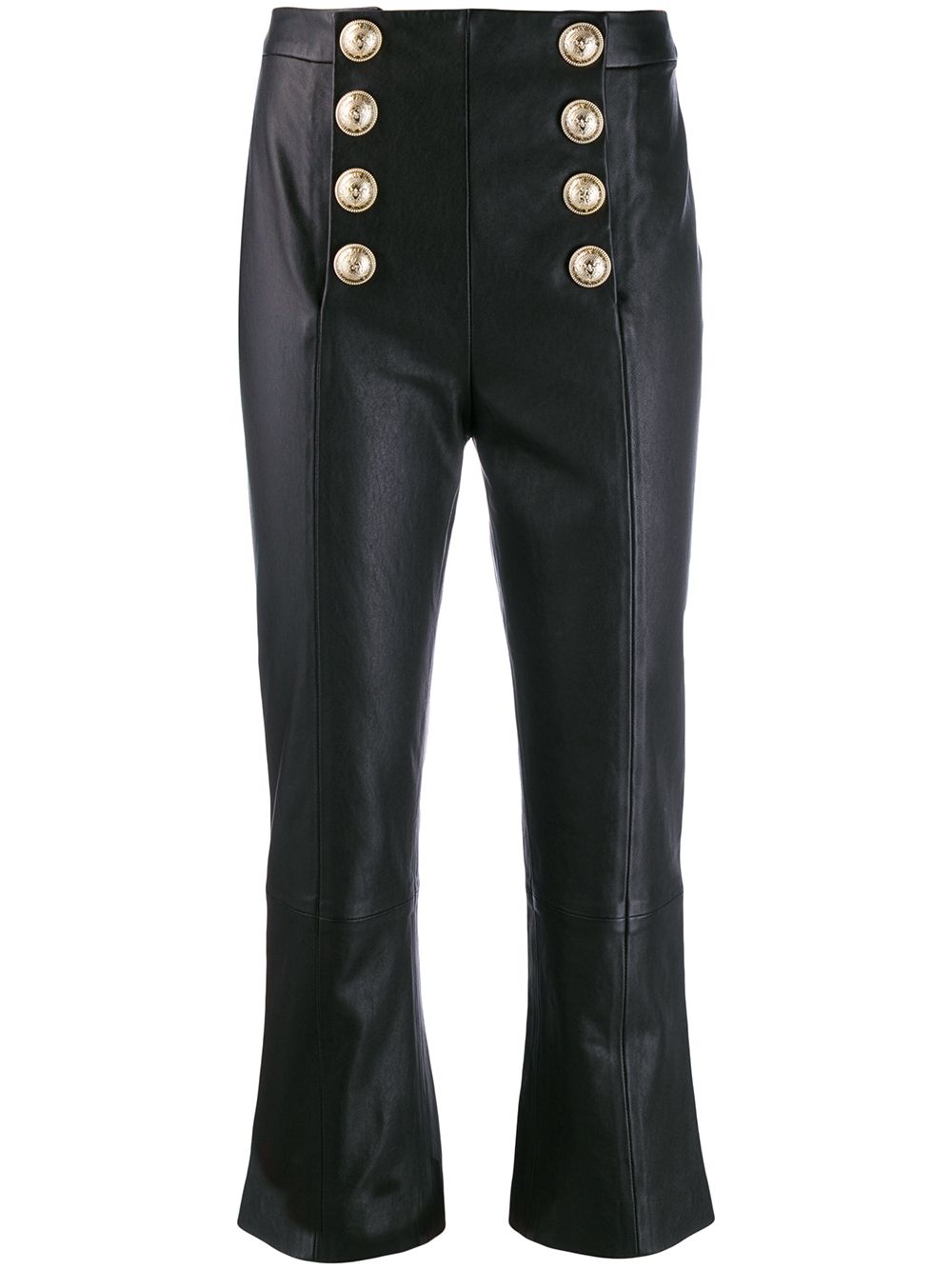 

Balmain pantalones capri acampanados - Negro