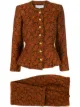 الصورة 1 من Yves Saint Laurent Pre-Owned بدلة بنقش الباروك 1980